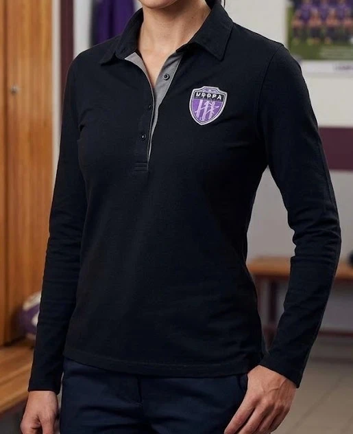 Polo noir USBPA club de rugby Bourg en Bresse